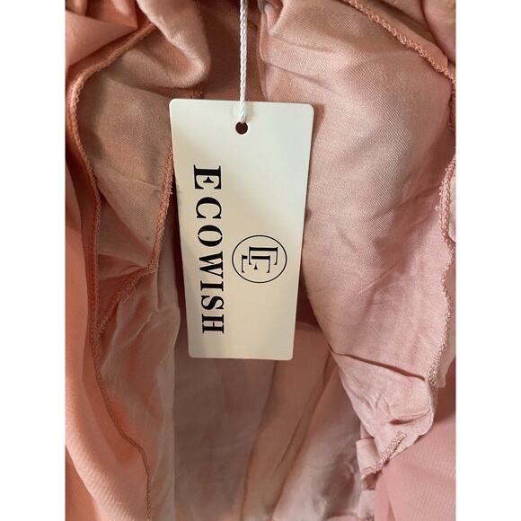 Halter Tiered Dress in the Sweetest Pink Back strap Casual Size S - Picture 4 of 5